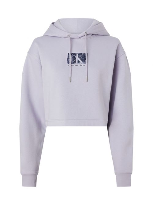 printed box cropped hoodie CALVIN KLEIN JEANS | J20J221332PC1